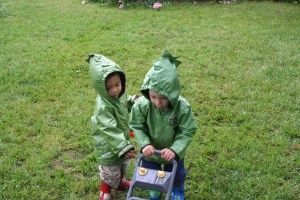 Eli takes mowing the lawn very seriously and he's trying to demonstrate for little man...at least one of us does:)
